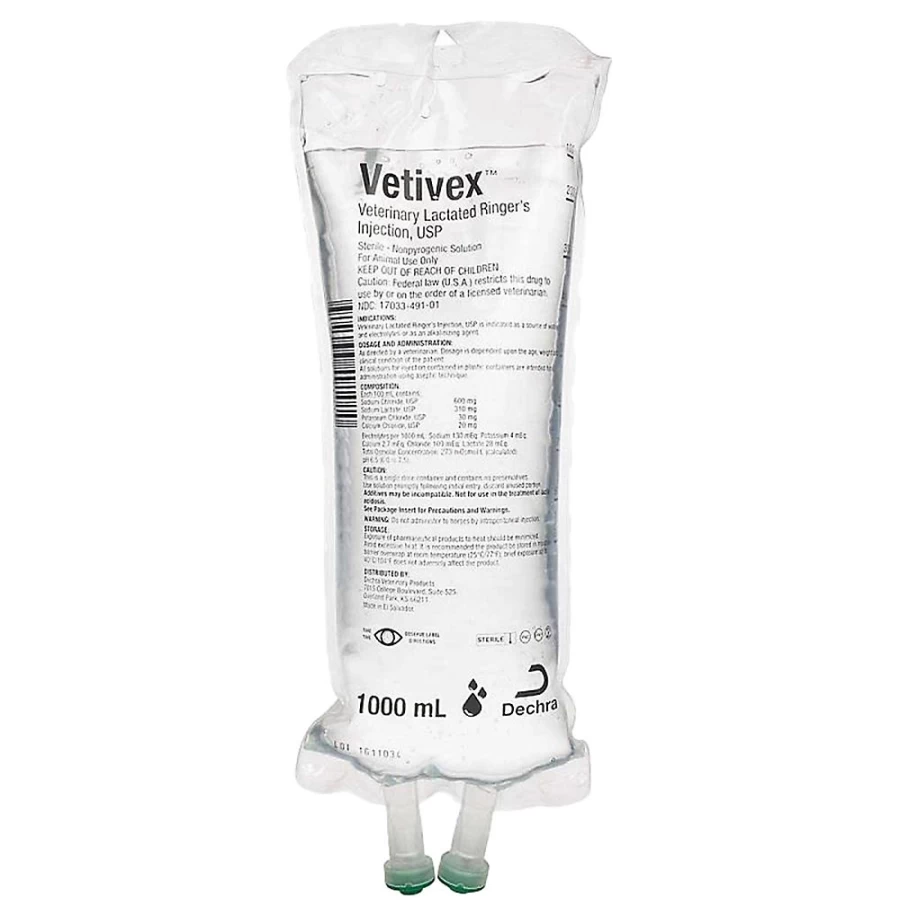 PetSmart Lactated Ringer's Solution for Veterinary Use - 500 mL & 1 Liter Sterile IV Fluid