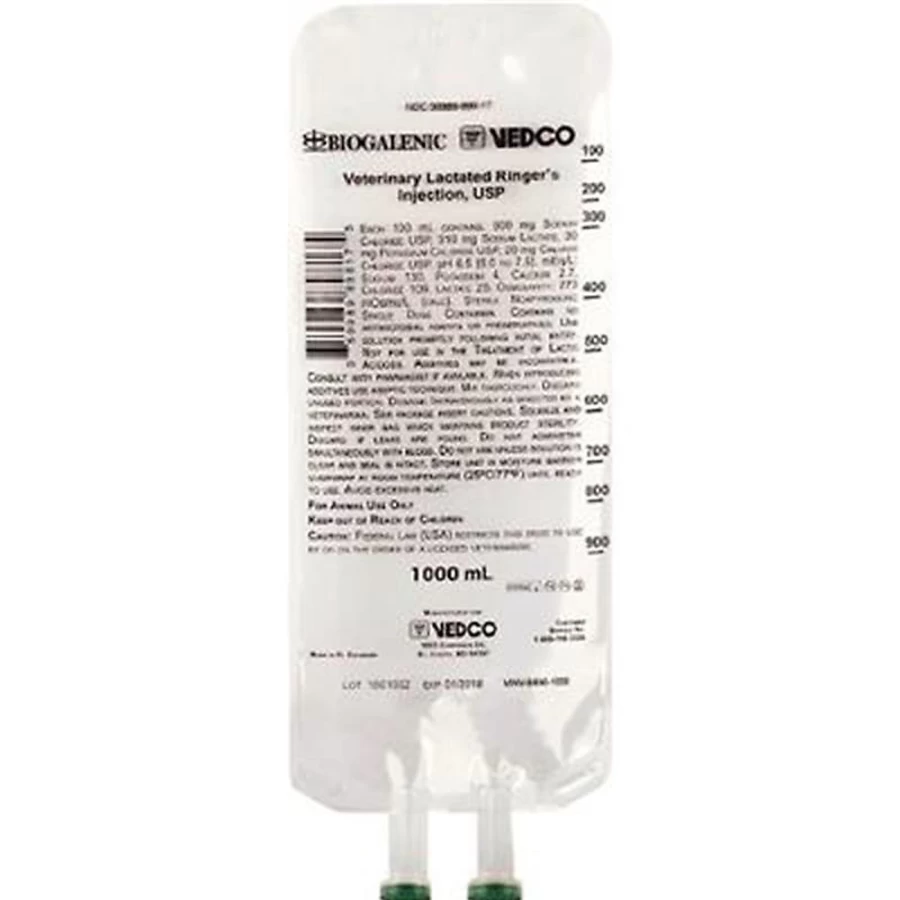 PetSmart Lactated Ringer's Solution for Veterinary Use - 500 mL & 1 Liter Sterile IV Fluid