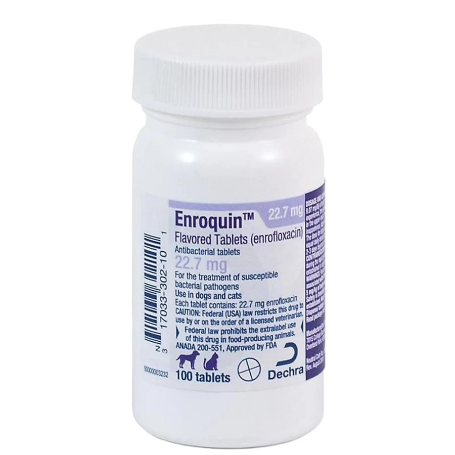 PetSmart Enrofloxacin Flavored Tablet for Dogs - 22.7 mg, 68 mg, 136 mg Dosages - Antibiotic Treatment