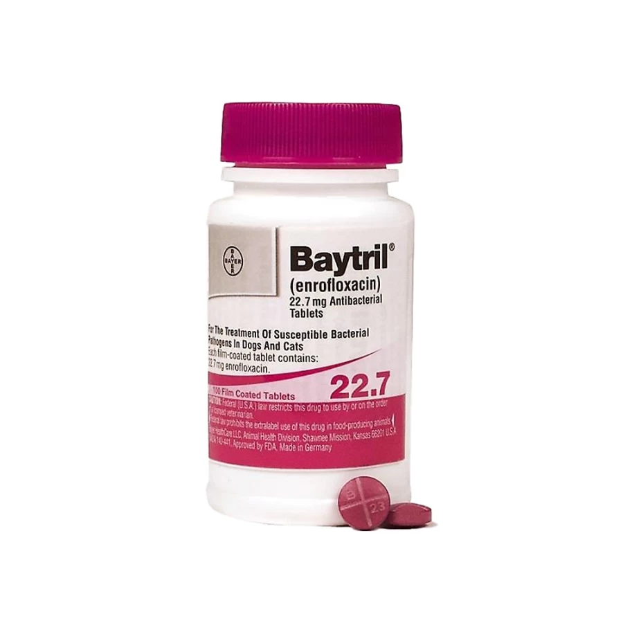 PetSmart Baytril Purple Coated Tablets for Dogs - Antibacterial Treatment