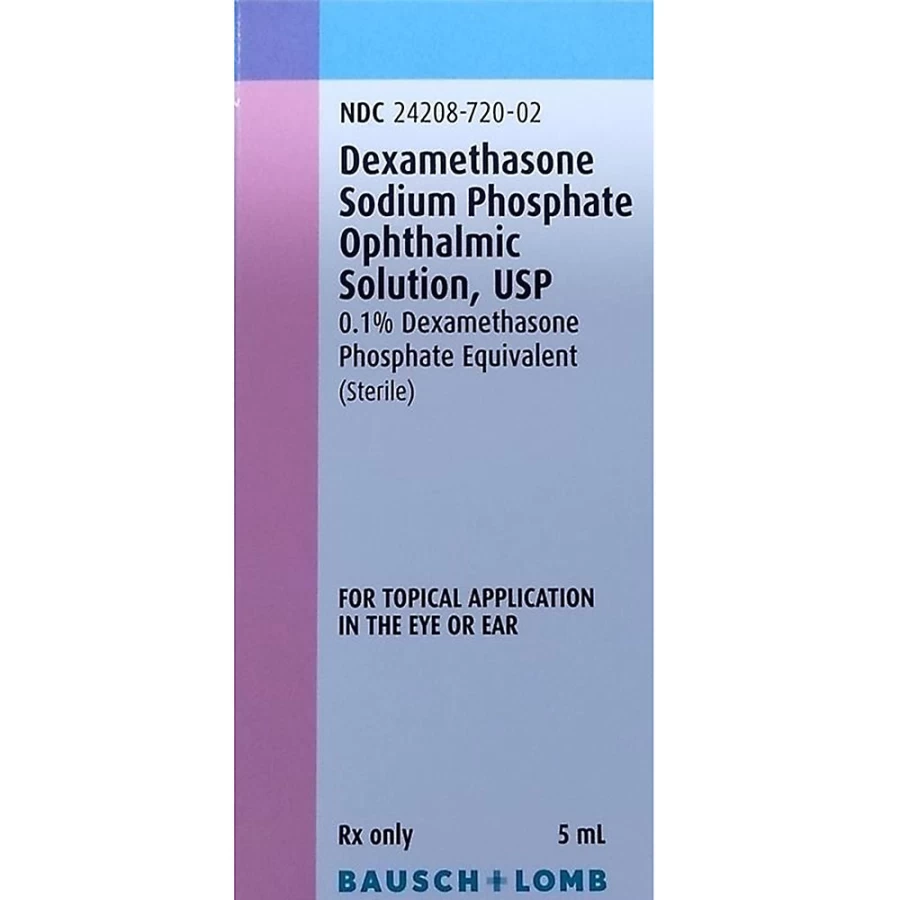 PetSmart Dexamethasone Sodium Phosphate 0.1% Eye Drops, 5ml Steroid Ophthalmic Solution for Dogs & Cats