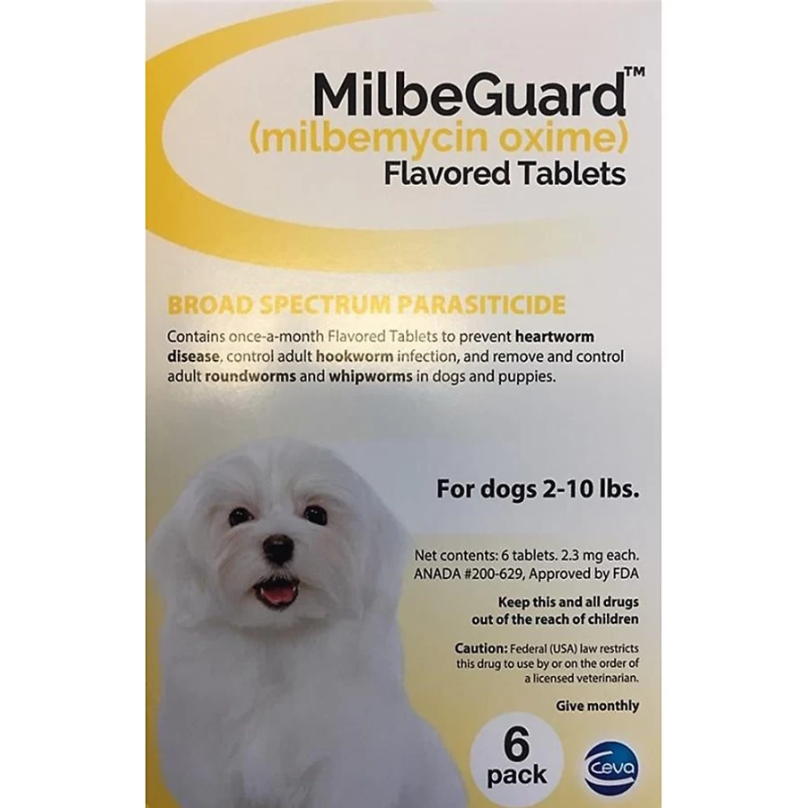 PetSmart MilbeGuard Flavored Chewable Tablets for Small Dogs 2-10 lbs, 6-Month Supply, Yellow