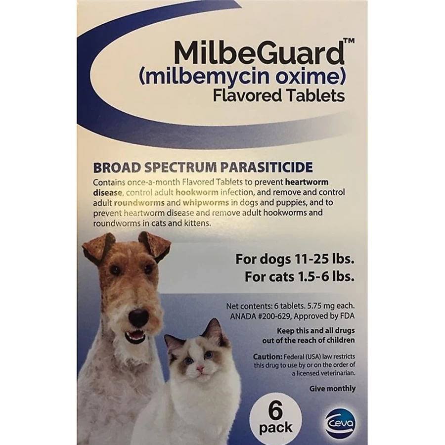 PetSmart MilbeGuard Flavored Chewable Tablets for Dogs & Cats – 6-Month Supply, Dogs 11-25 lbs / Cats 1.5-6 lbs, Blue