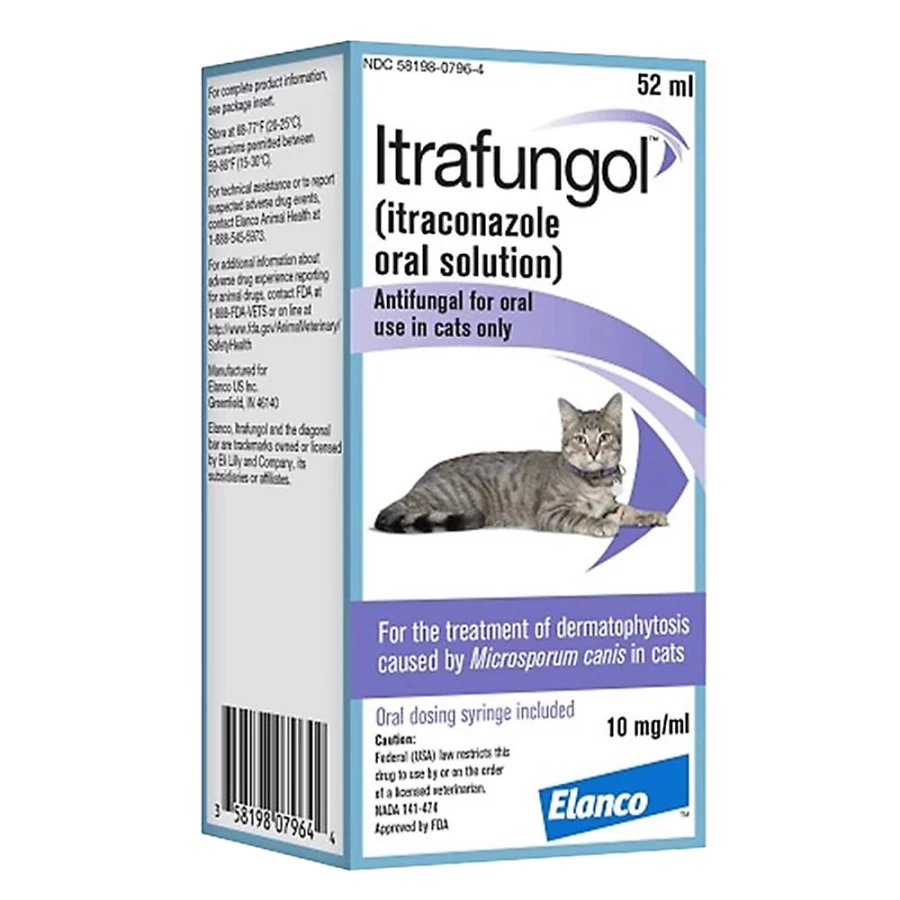 PetSmart Itrafungol Itraconazole 10 mg/ml Oral Solution for Cats - 52 ml Antifungal Treatment