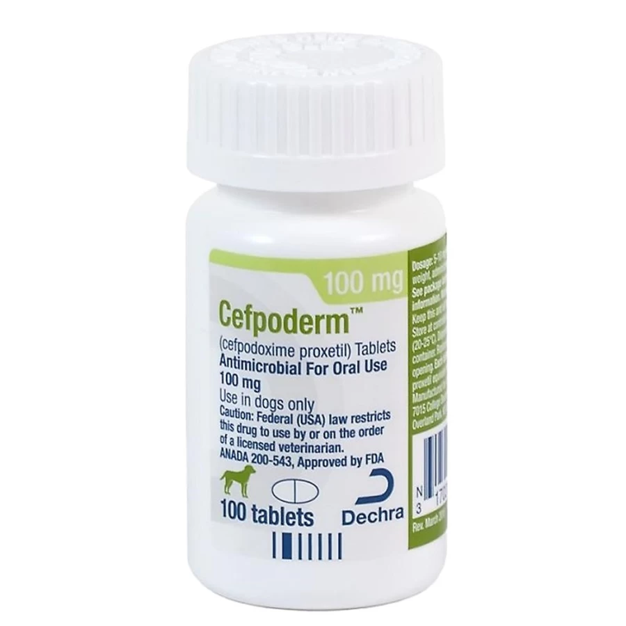 PetSmart Cefpodoxime Proxetil 100mg & 200mg Dog Antibiotic Tablet - Single Dose Treatment