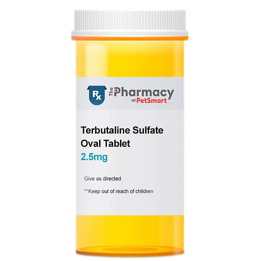 PetSmart Terbutaline Sulfate Tablet - 2.5mg & 5mg Dosage Options for Respiratory Support