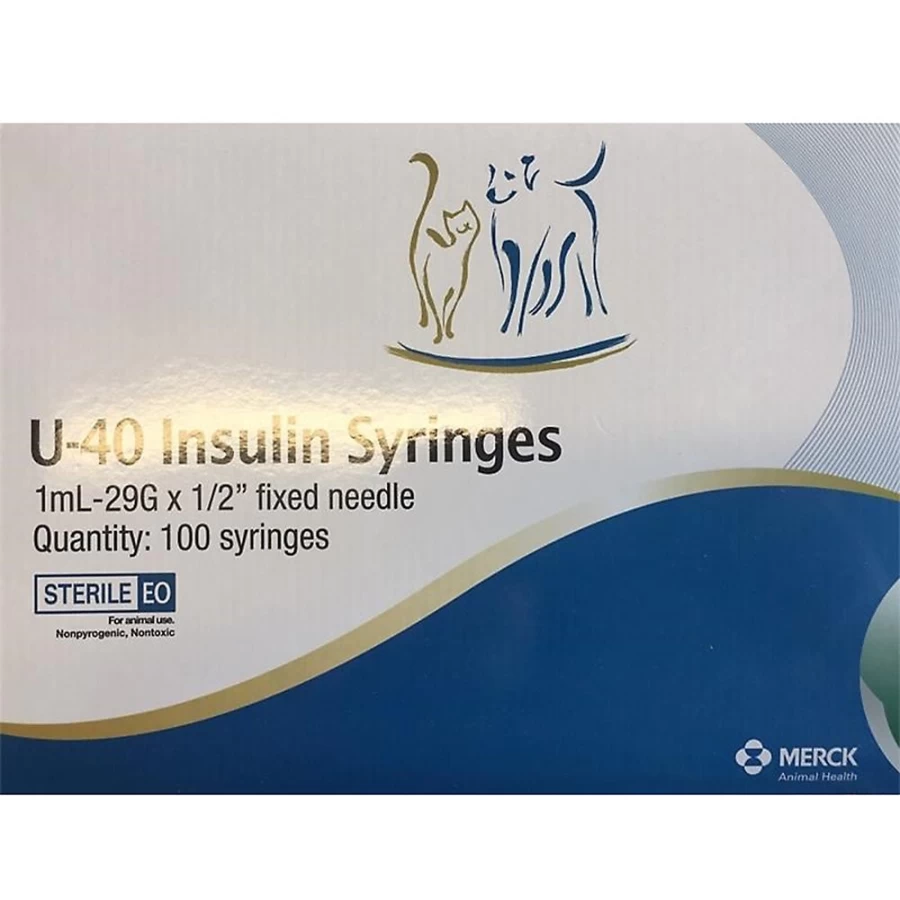 PetSmart U-40 Insulin Syringes 29G 1/2 Inch 1cc (Box of 100) for Precise Pet Medication Dosing