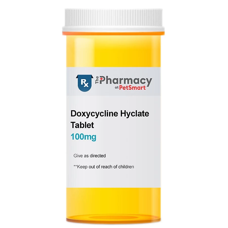 PetSmart Doxycycline Hyclate 100 mg Tablet - Antibiotic Medication for Bacterial Infections