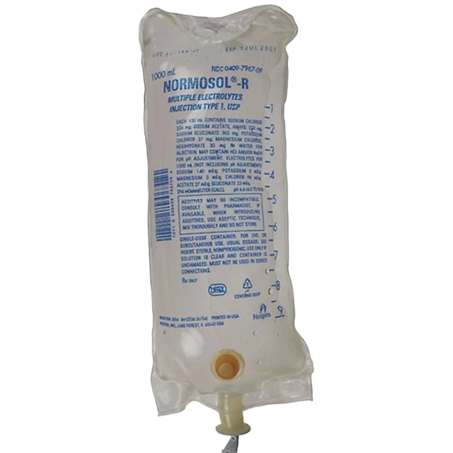 PetSmart Normosol-R Electrolyte Solution for Pets - 1000ml IV Fluid Bag