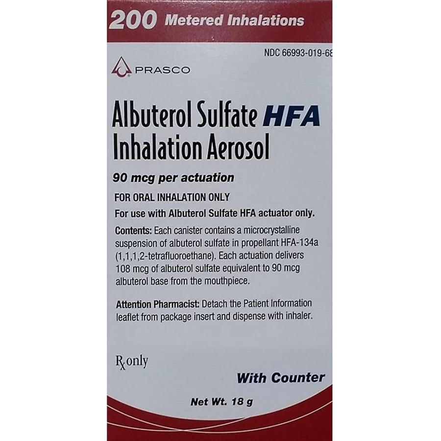 PetSmart Albuterol Sulfate HFA Inhaler 90 mcg - Asthma Relief Inhaler for Fast Breathing Support