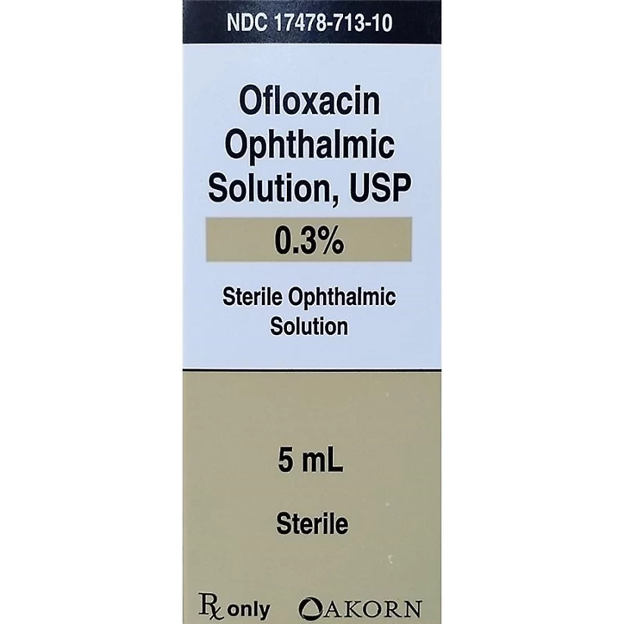 PetSmart Ofloxacin 0.3% Eye Drops for Dogs & Cats - Antibacterial Ophthalmic Solution USP