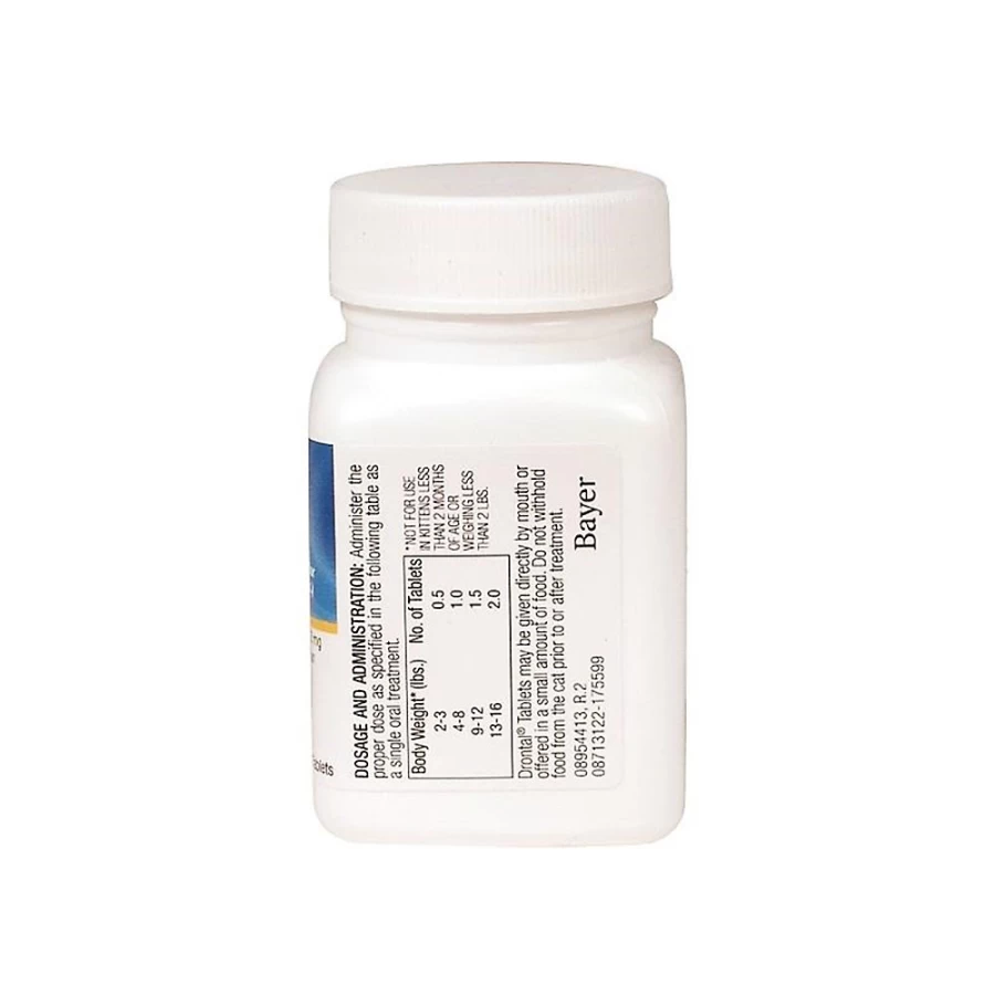 PetSmart Drontal Feline Cat Dewormer - Single Tablet for Intestinal Worms