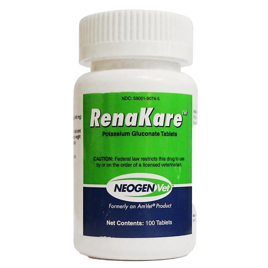 PetSmart RenaKare Potassium Supplement 2 mEq (468 mg) - 100 Tablets for Dogs & Cats