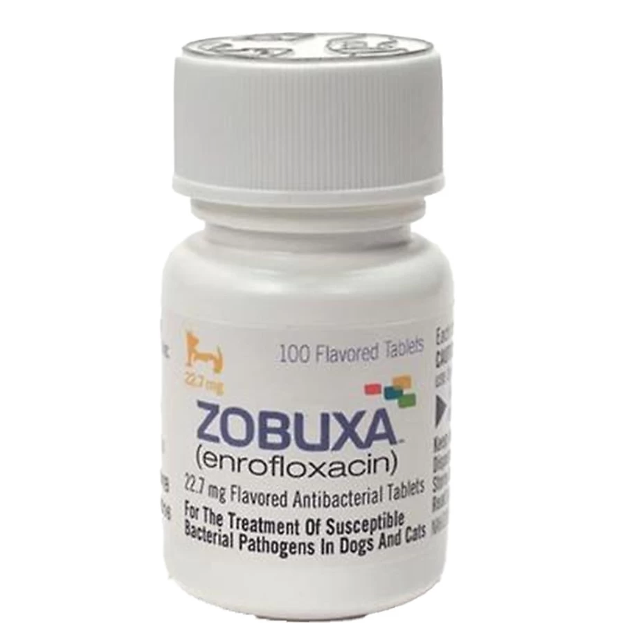 PetSmart Enrofloxacin (Zobuxa) Antibiotic Tablet for Dogs & Cats - 22.7mg, 68mg, 136mg, 272mg Dosages - Single Dose Treatment