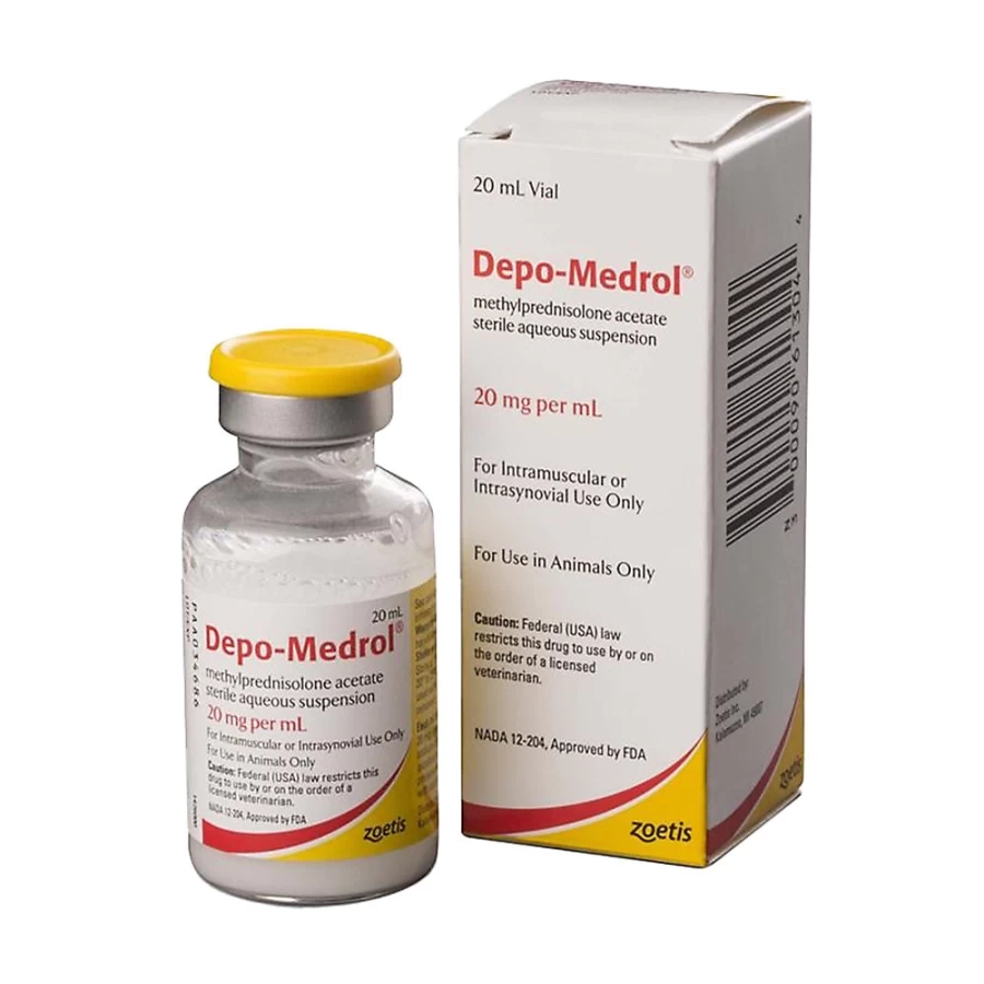 PetSmart Depo-Medrol 20mg/mL Sterile Solution 20mL Vial for Veterinary Use
