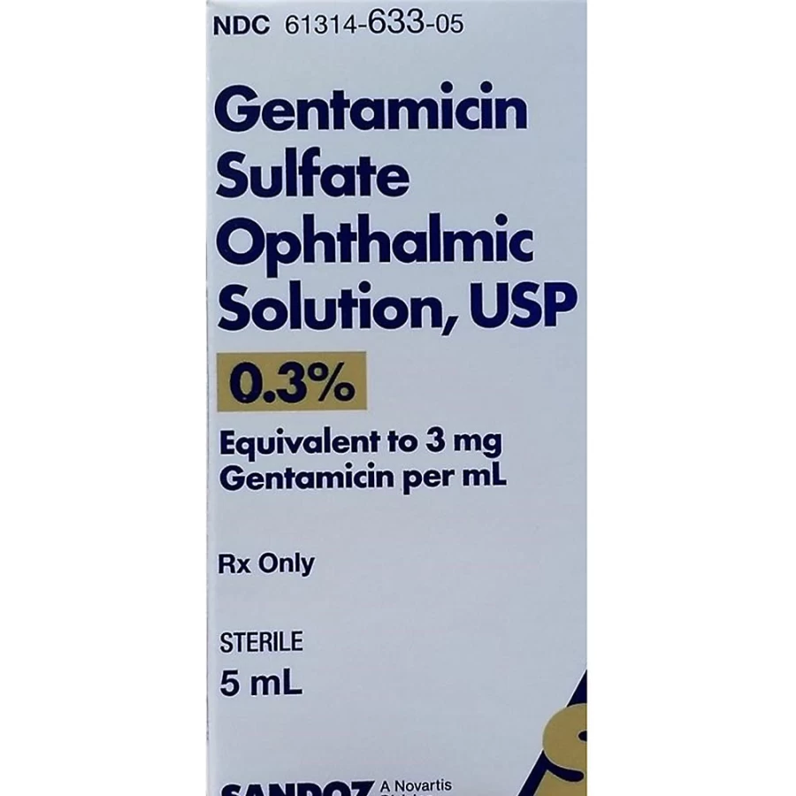 PetSmart Gentamicin Sulfate Ophthalmic Solution 0.3% for Dogs & Cats – 5ml Eye Drops for Bacterial Infections