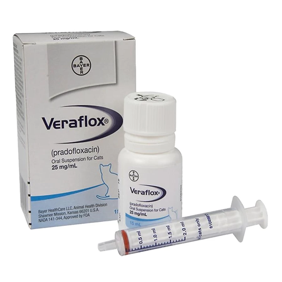 PetSmart Veraflox 25mg/ml Oral Suspension for Dogs & Cats - 15ml Antibacterial Treatment