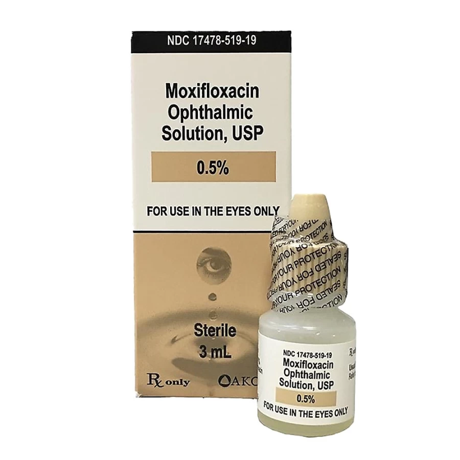 PetSmart Moxifloxacin 0.5% Eye Drops, 3ml Sterile Ophthalmic Solution for Bacterial Infections
