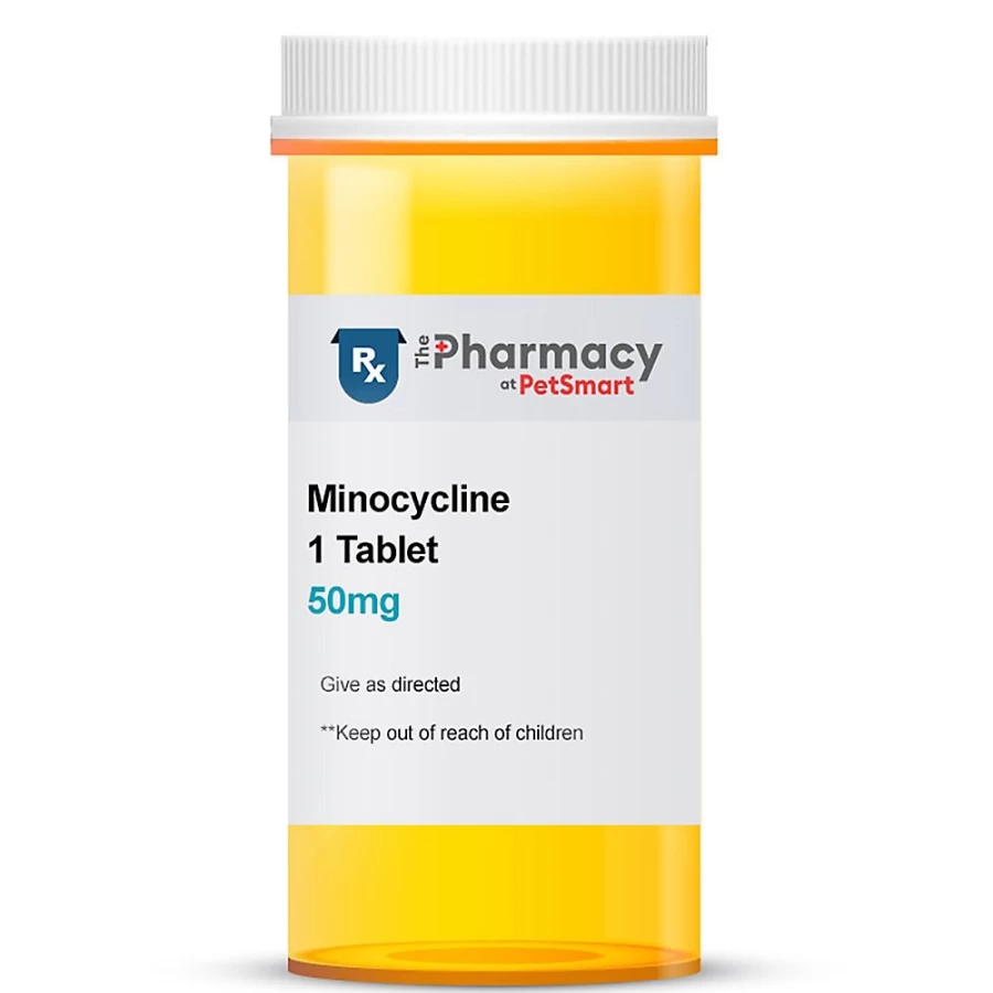 PetSmart Minocycline 50mg Antibiotic Tablet for Dogs & Cats - Single Dose Treatment