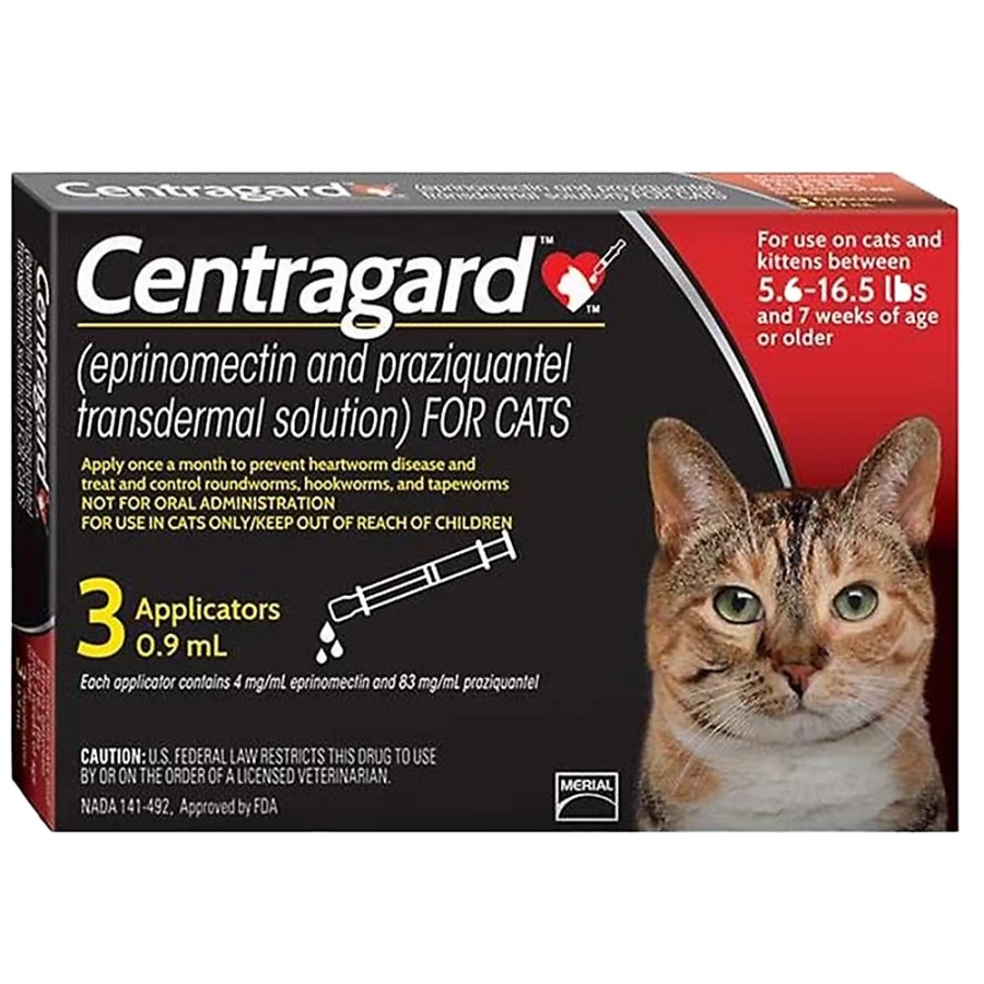 "PetSmart Centragard for Cats – 3 or 6 Month Flea & Worm Treatment (5.6-16.5 lbs)"