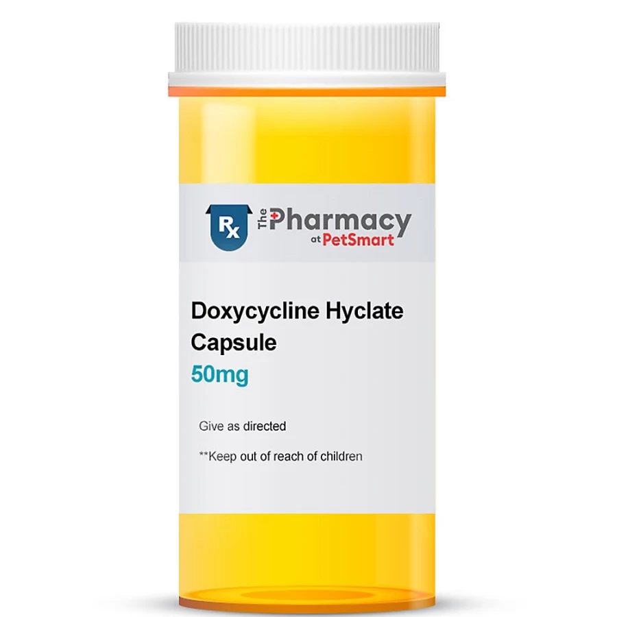 PetSmart Doxycycline Hyclate 50 mg Capsule for Dogs & Cats - Antibiotic Treatment