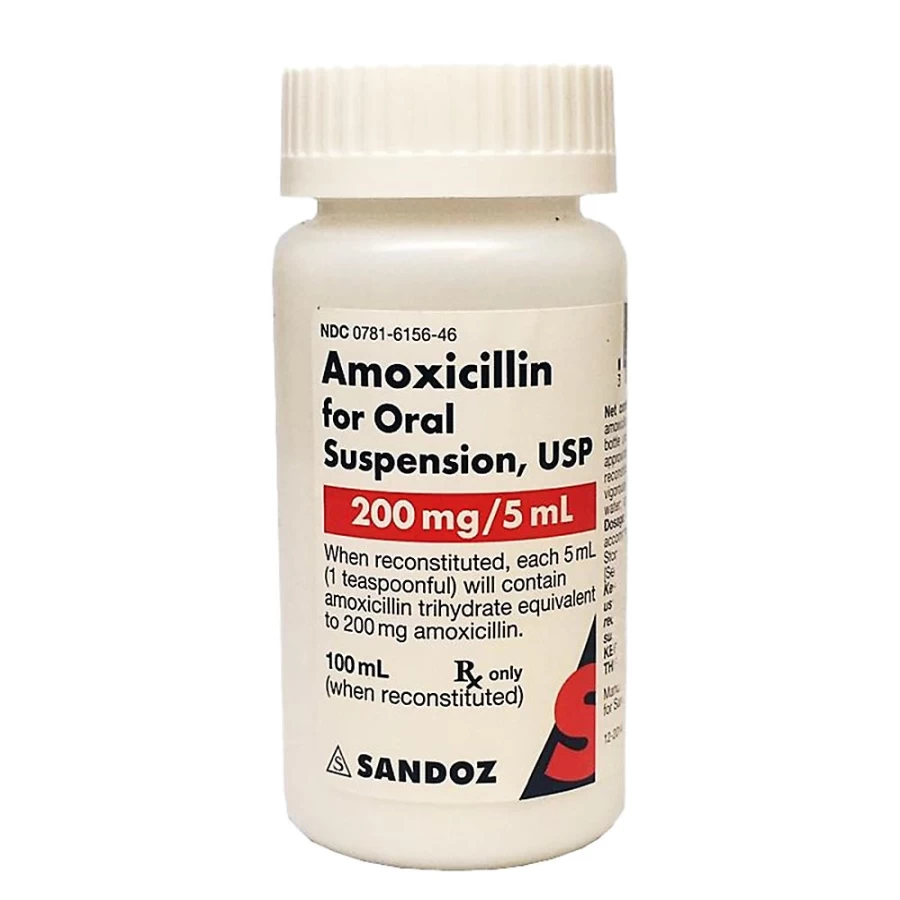 PetSmart Amoxicillin Oral Suspension 200mg/5ml (100ml) - Antibiotic Liquid for Bacterial Infections