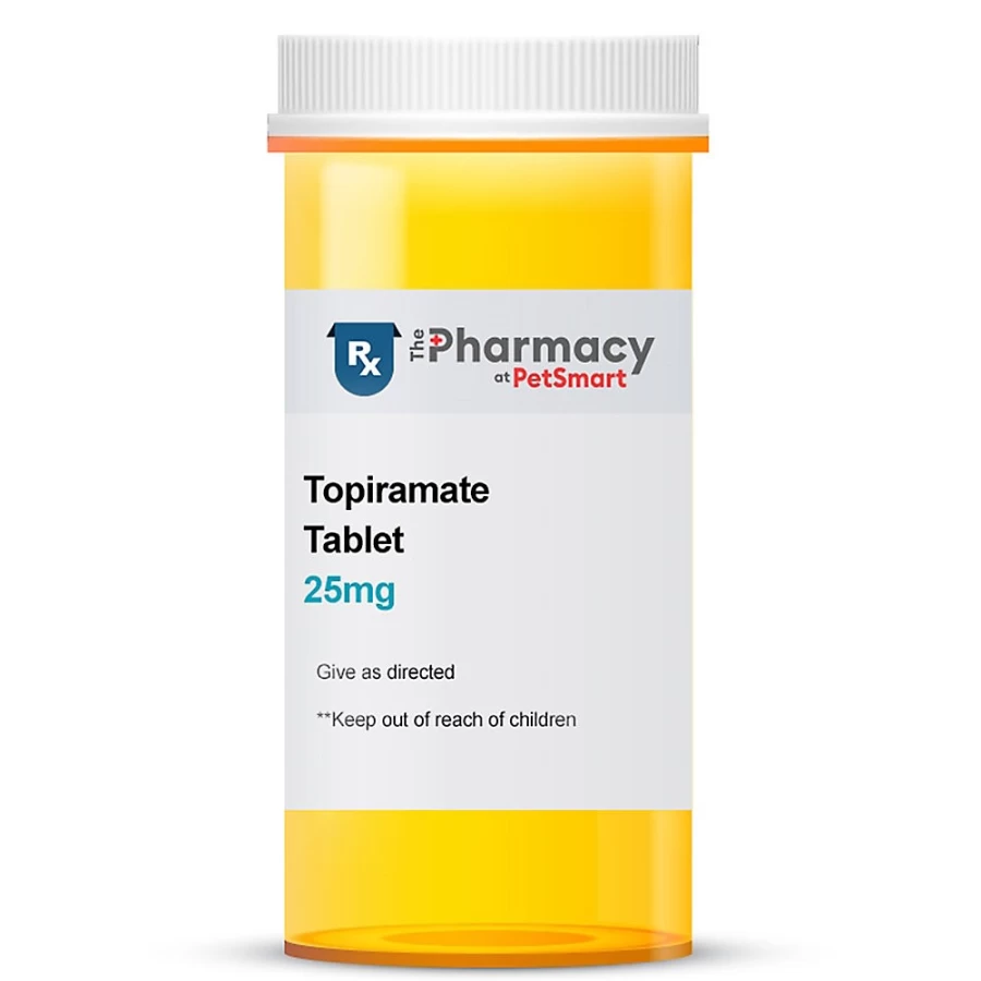 PetSmart Topiramate Tablets - 25mg, 50mg, 100mg, 200mg Dosage Options - Single Tablet for Epilepsy & Migraine Treatment