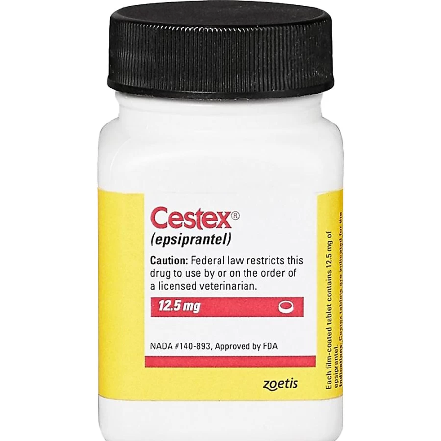 PetSmart Cestex (Epsiprantel) Tablets for Dogs & Cats - 12.5mg, 25mg, 50mg, 100mg Single-Dose Dewormer