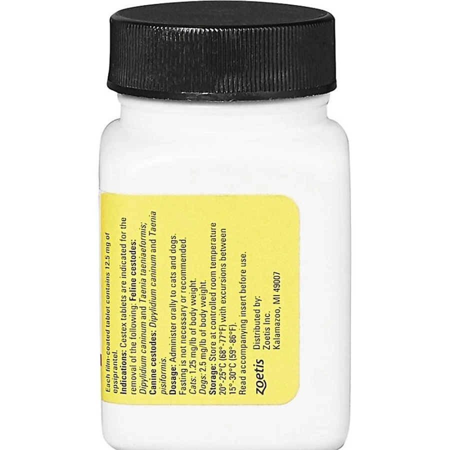 PetSmart Cestex (Epsiprantel) Tablets for Dogs & Cats - 12.5mg, 25mg, 50mg, 100mg Single-Dose Dewormer
