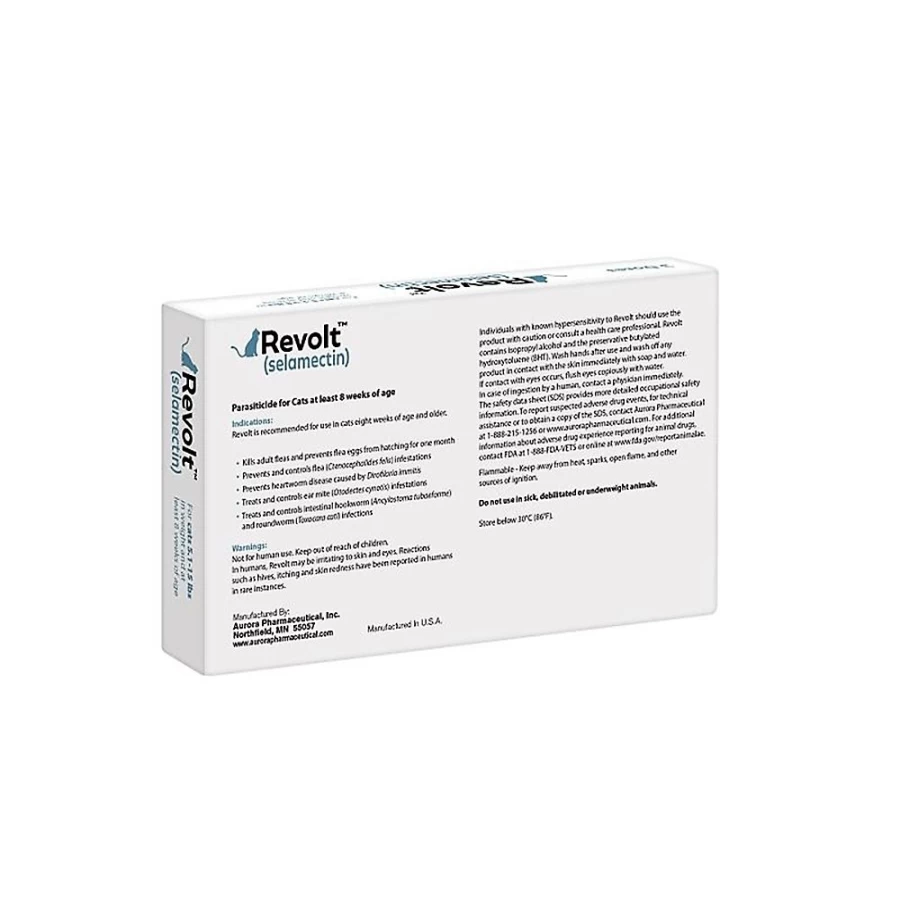 "PetSmart Revolt (Selamectin) Topical Solution for Cats 5.1-15 lbs – 3 or 6 Month Flea & Worm Treatment"