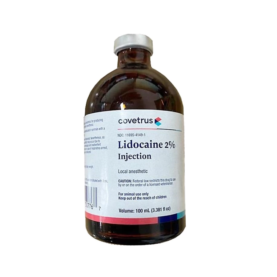 PetSmart Veterinary Lidocaine HCl 2% Injectable Solution, 100mL – Local Anesthetic for Animal Use