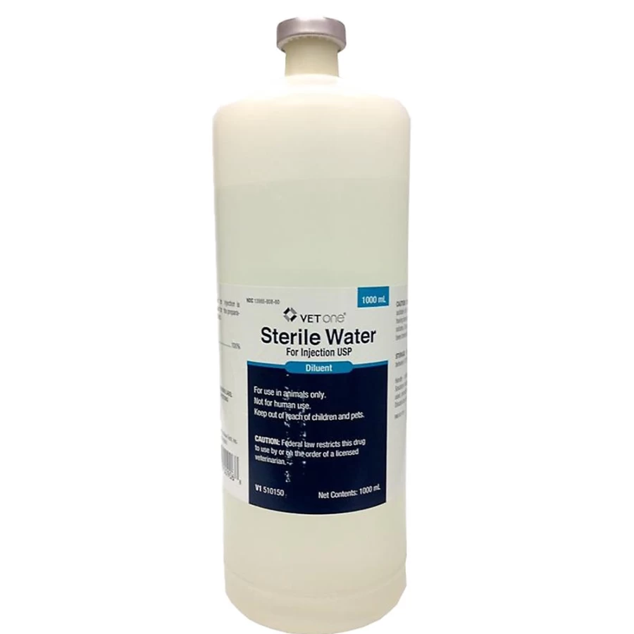 PetSmart Sterile Water for Injection - 1000 mL, USP Grade, Multi-Purpose Solution for Pets & Medical Use