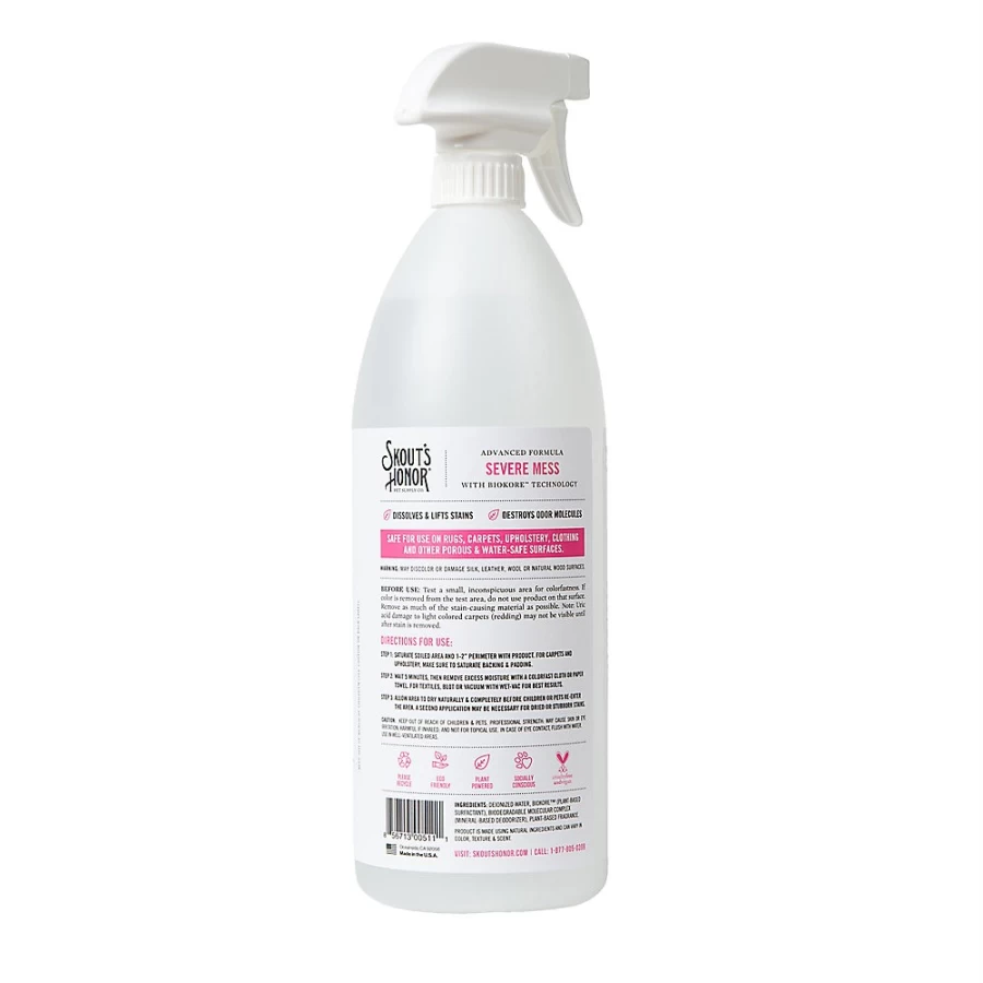 PetSmart Skout's Honor Advanced Pet Stain & Odor Remover - Severe Mess Solution for Dogs & Cats