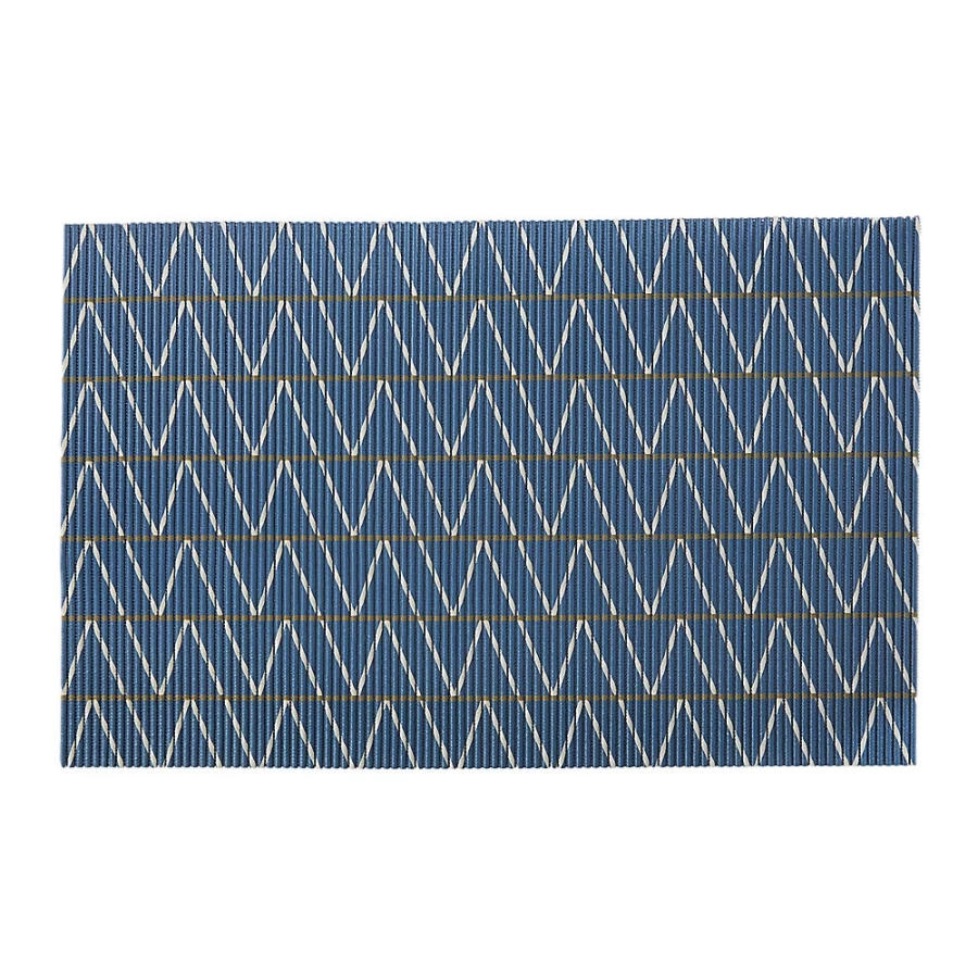 PetSmart ExquisiCat Blue Striped Litter Mat - Non-Slip Foam Floor Protector for Cat Litter Tracking Control