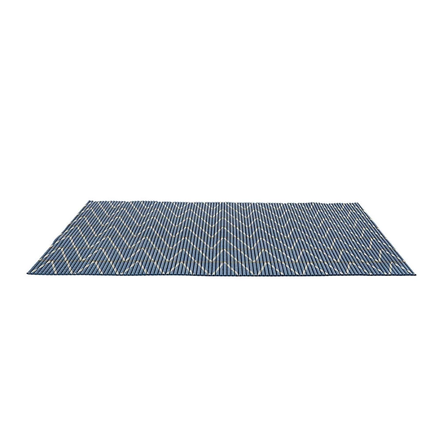 PetSmart ExquisiCat Blue Striped Litter Mat - Non-Slip Foam Floor Protector for Cat Litter Tracking Control
