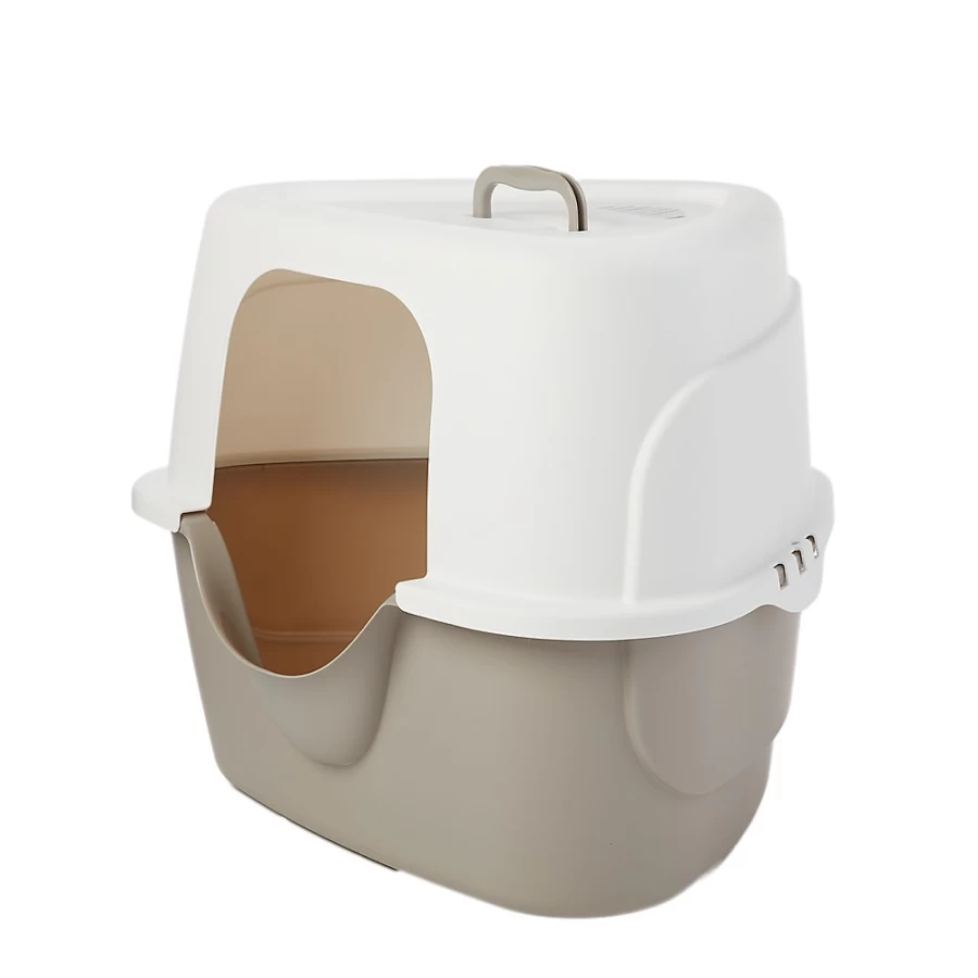 PetSmart ExquisiCat Hooded Corner Litter Box - Enclosed Cat Litter Pan with Privacy Hood