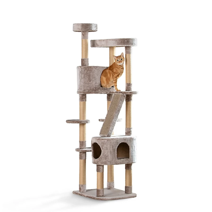 PetSmart Whisker City 70-Inch Tall Plush Cat Tree Mansion for Indoor Cats