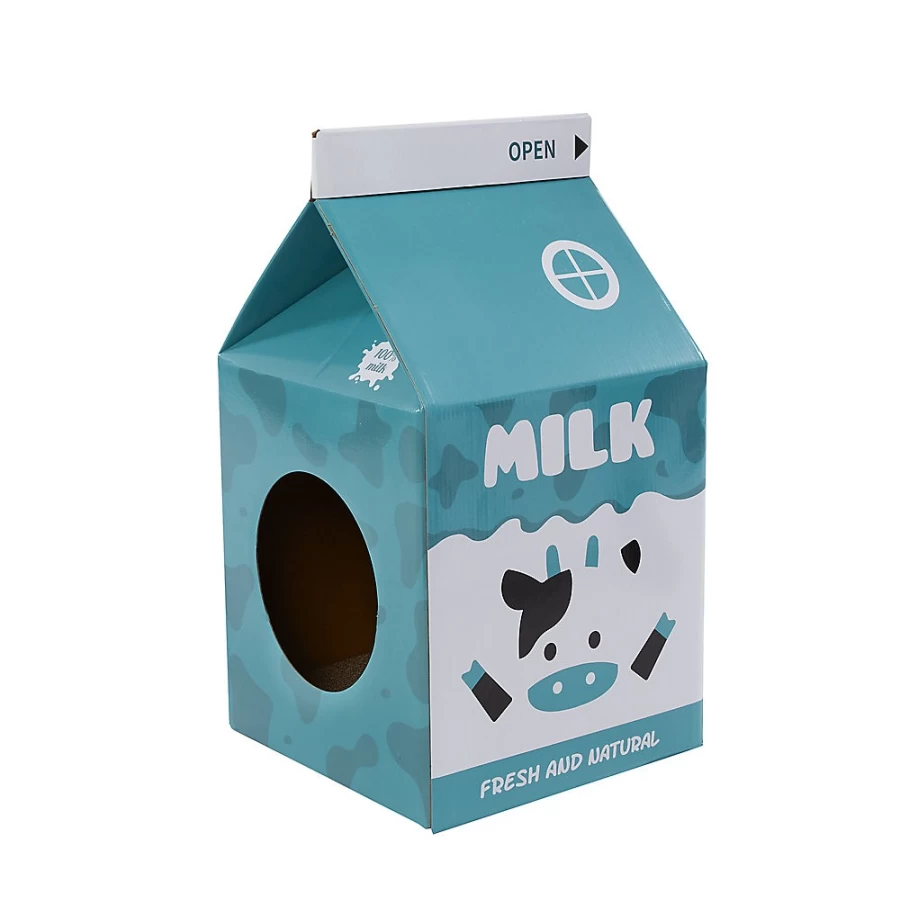 PetSmart Whisker City Corrugated Cardboard Cat Scratcher - Milk Carton Design