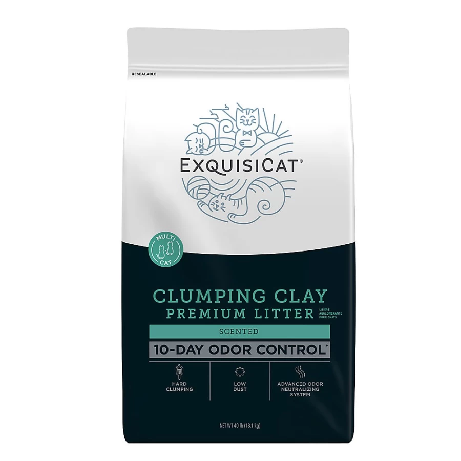 PetSmart ExquisiCat Premium Clumping Clay Cat Litter - Scented, Low Dust, Multi-Cat Formula