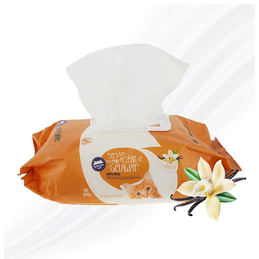 PetSmart Whisker City Scented Gentle Cat Wipes - 100 Count, Fragrant & Soft Cleaning Wipes for Cats
