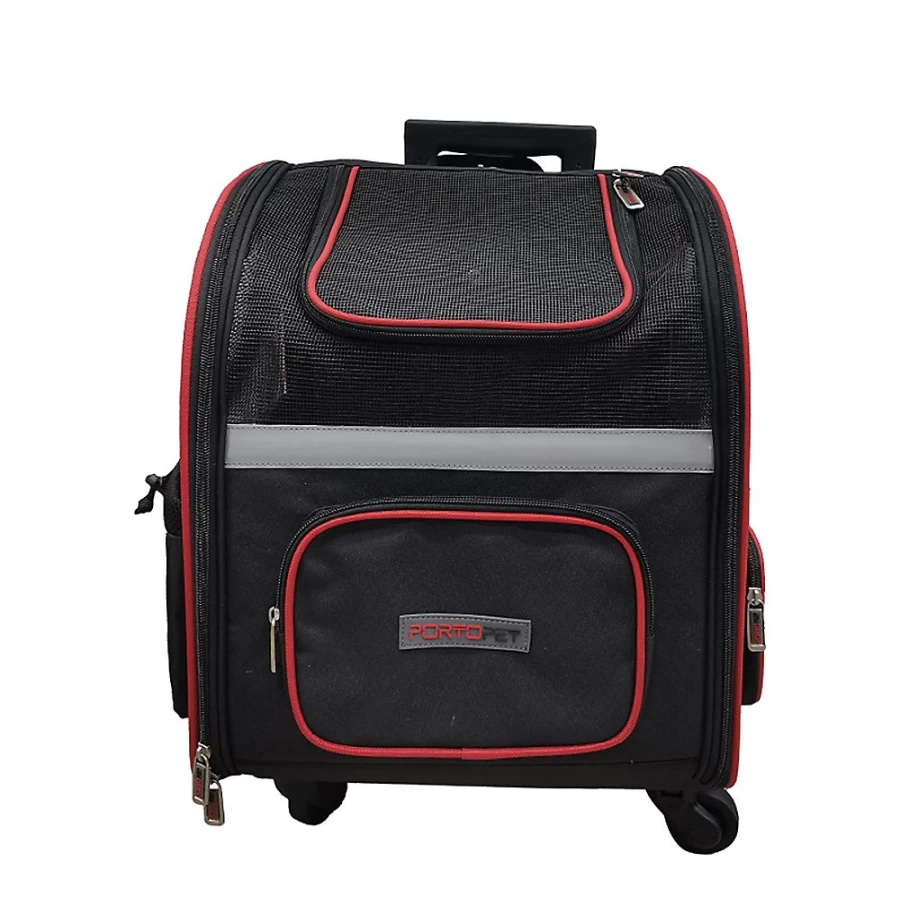 PetSmart PortoPet Tuscany Expandable Rolling Backpack with Retractable Handle - FAA Approved Carry-On Travel Bag