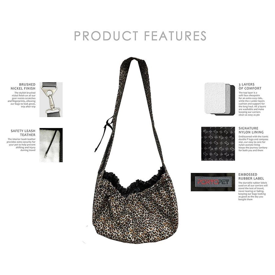 PetSmart PortoPet Sydney Comfortable Pet Sling Carrier for Small Dogs and Cats
