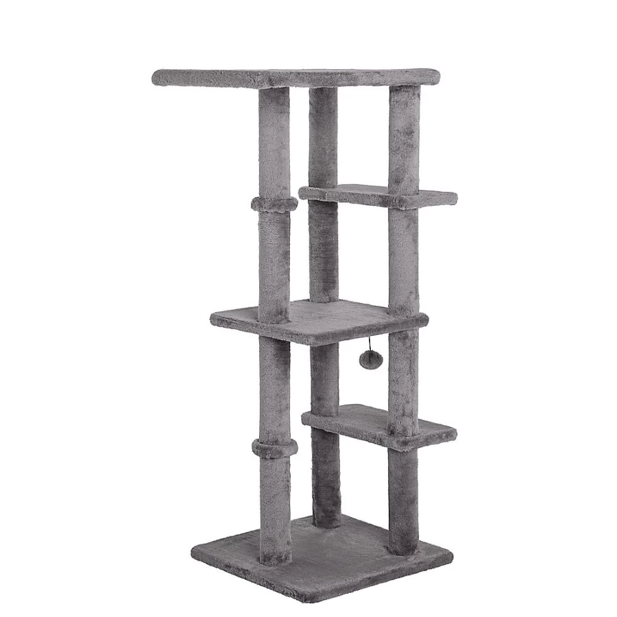 PetSmart Whisker City 46-Inch Plush Cat Tree Tower with Perch for Climbing and Scratching