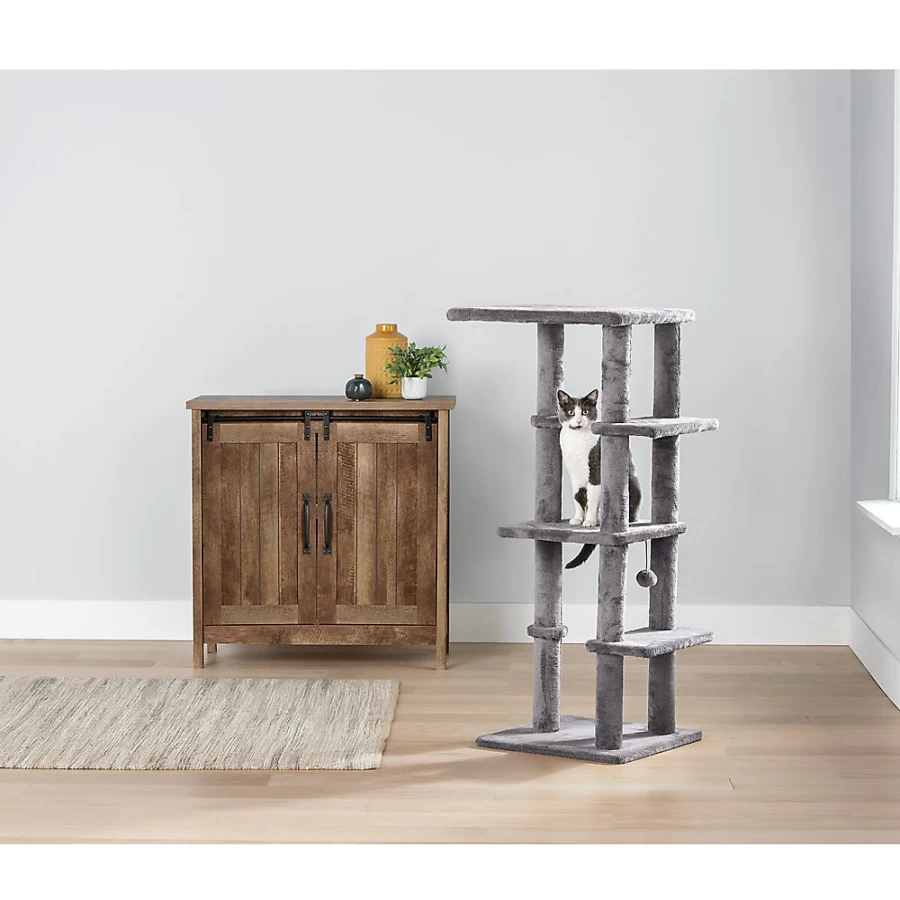 PetSmart Whisker City 46-Inch Plush Cat Tree Tower with Perch for Climbing and Scratching