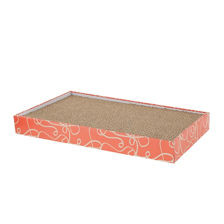 PetSmart Whisker City Double-Wide Wavy Cat Scratcher with Catnip - Durable Cardboard Scratching Pad for Cats