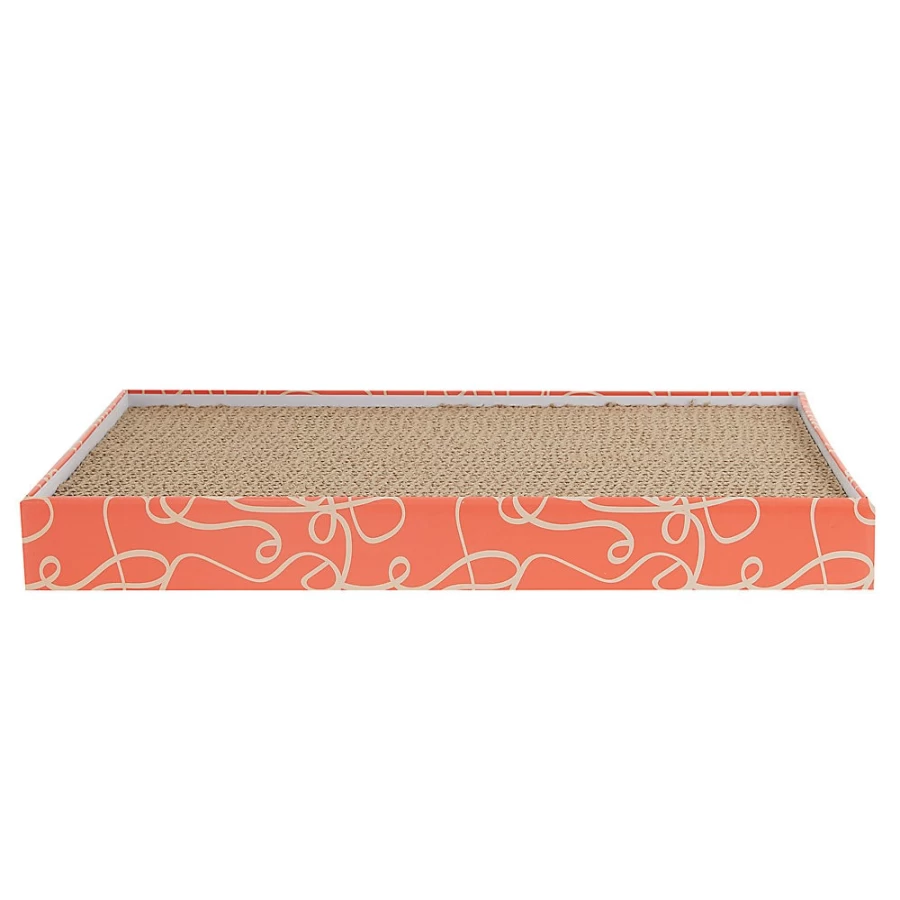 PetSmart Whisker City Double-Wide Wavy Cat Scratcher with Catnip - Durable Cardboard Scratching Pad for Cats
