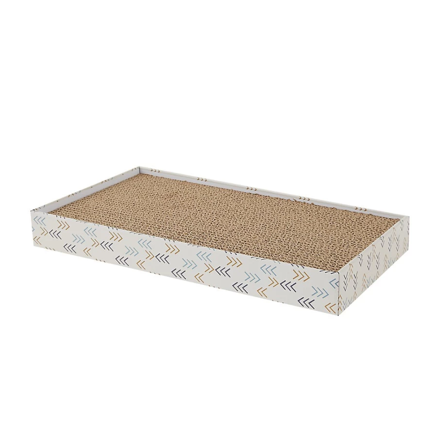 PetSmart Whisker City Double-Wide Cat Scratcher with Catnip - Neutral Arrows Design for Cats