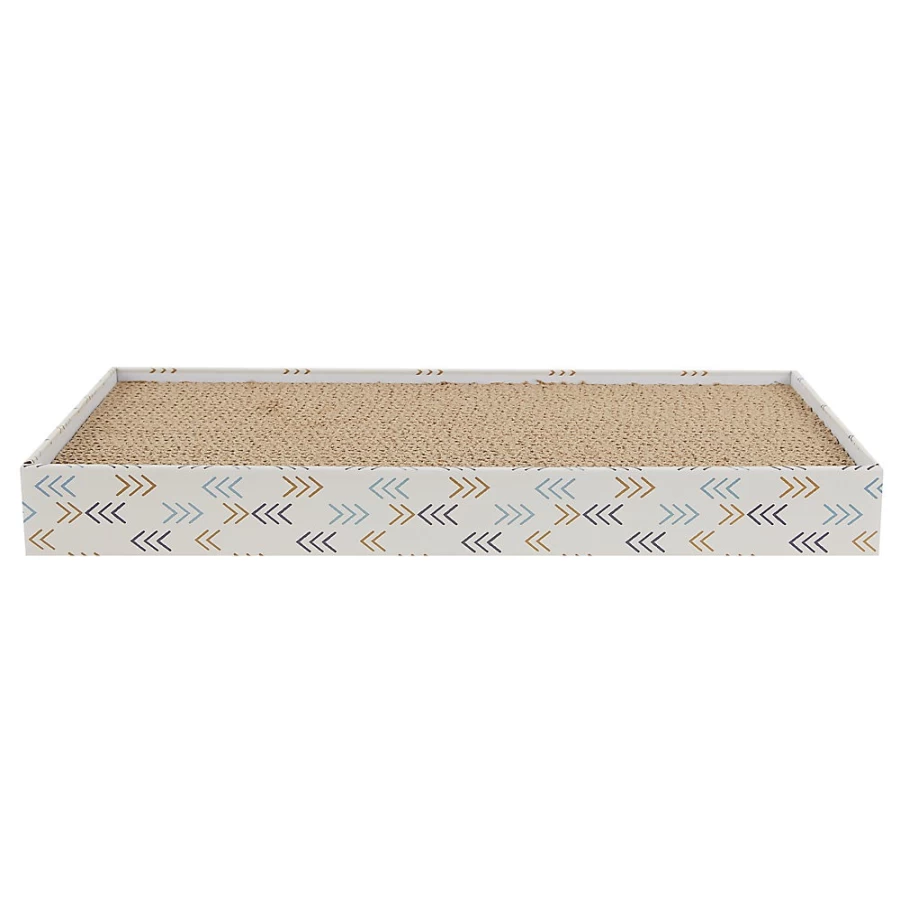 PetSmart Whisker City Double-Wide Cat Scratcher with Catnip - Neutral Arrows Design for Cats