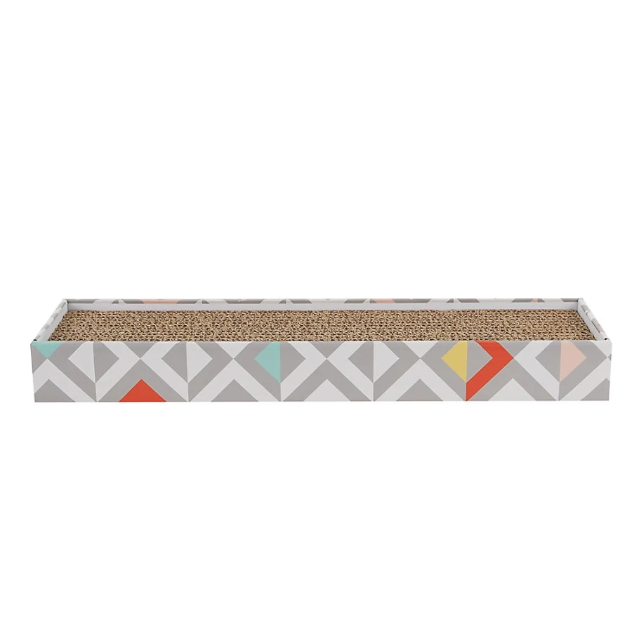 PetSmart Whisker City Triangle Cat Scratcher with Catnip - Single-Wide Design for Cats