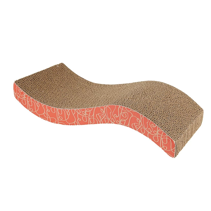 PetSmart Whisker City Corrugated Cardboard Cat Scratcher with Wavy Design for Indoor Cats